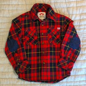 Appaman red plaid flannel button down
